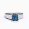 Solitaire Gold Engagement with 1ct Princess Cut Sapphire - 01SG05S